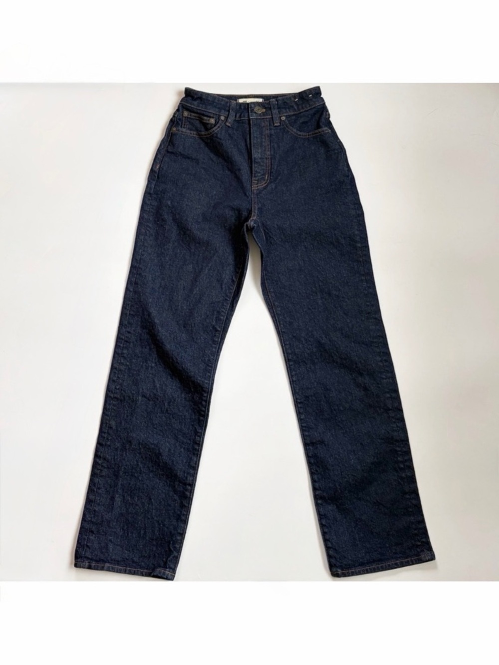Madewell 90s Curvy Jeans Candiani Denim Straight Leg Dark Wash 25 - Picture 4 of 16
